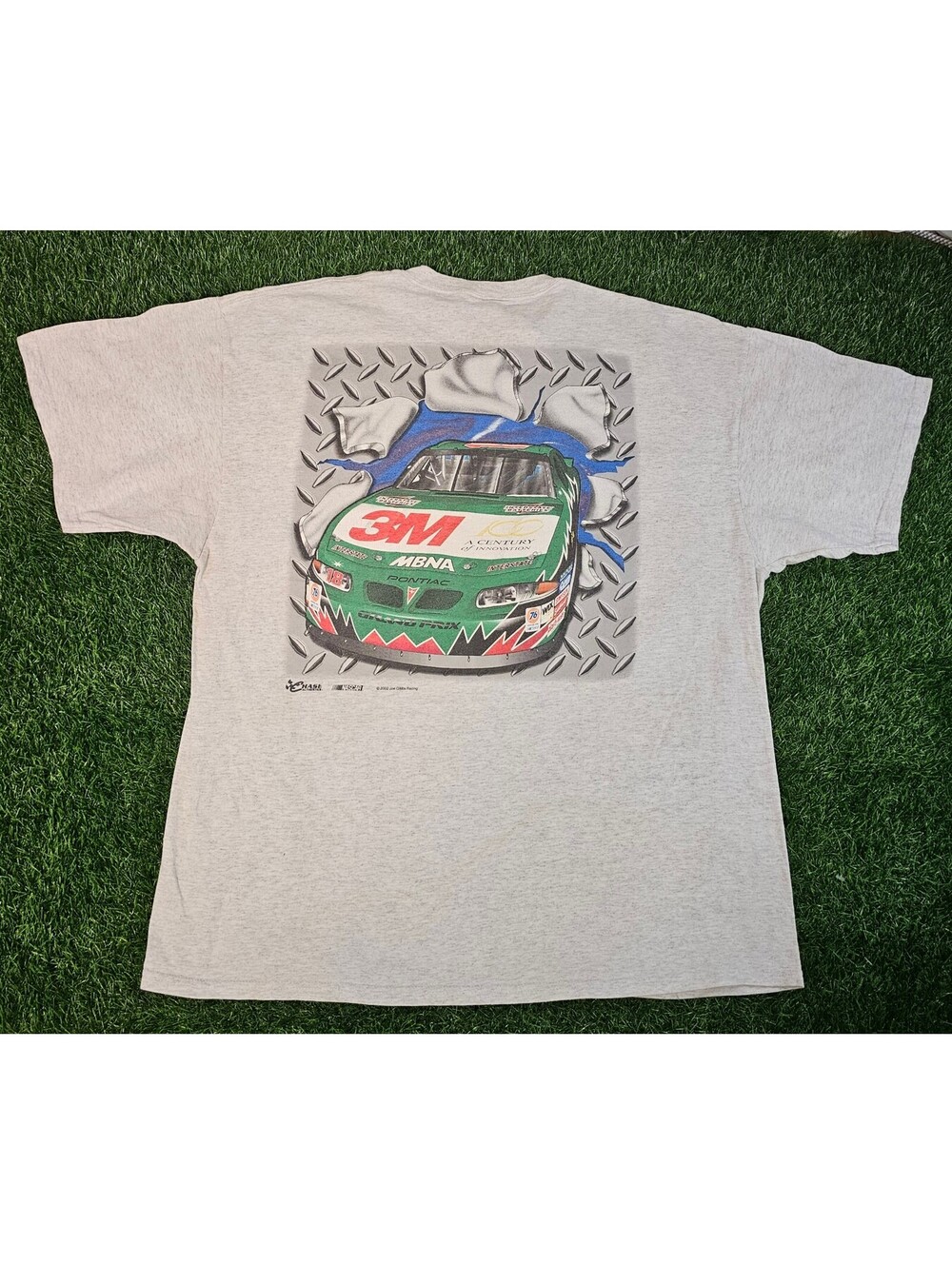 Vintage NASCAR Joe Gibbs Racing 3M MBNA Pontiac T-Shirt 2XL